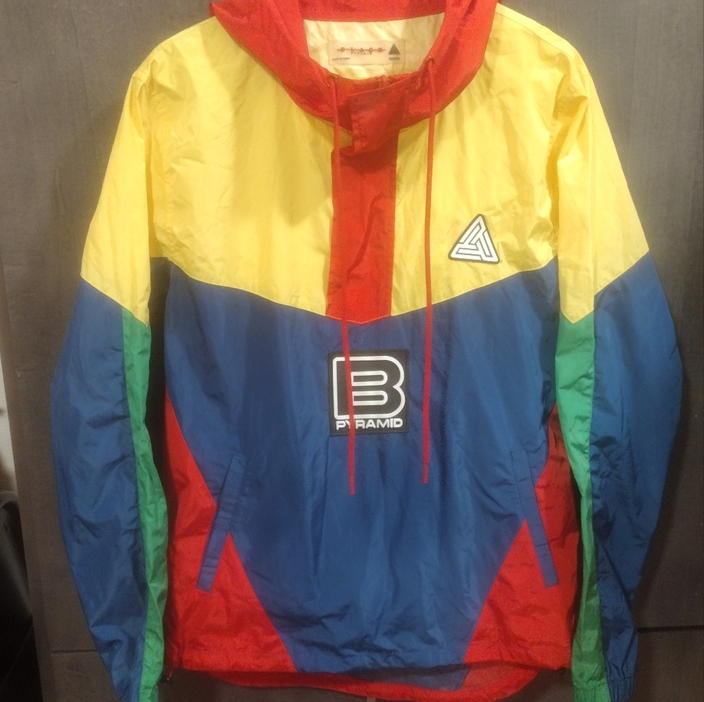 Black Pyramid Red and Yellow Jacket